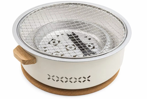 Griglia a Carbone per Barbecue Familiare, Griglia da Tavolo con Padella e Griglia in Acciaio Inox 304, Griglia Multifunzione - Product Image 4