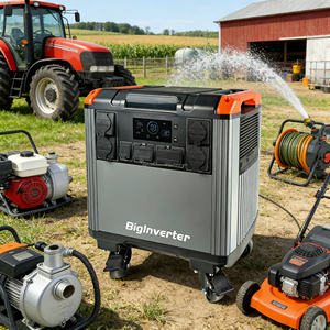 Centrale Électrique Portable Générateur Solaire 5000W 6000W Batterie LiFePO4 Onduleur IP54 Étanche Onde Sinusoïdale Pure Compatible Voiture - Product Image 1