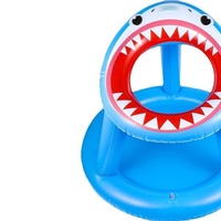 Panier de basket gonflable en forme de requin, modèle HC852, en PVC, pour intérieur et extérieur, enfants et adultes, plage, approvisionnement transfrontalier