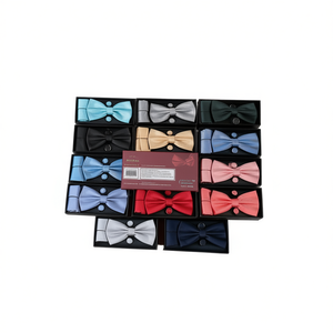Set de Corbatas de Moño Angelina Twill, 12 Colores, Pre-Atadas, de Poliéster, Accesorio Formal para Hombre - Product Image 1