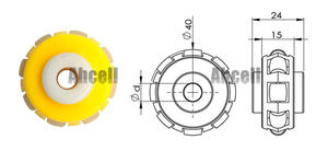 40mm Omni float Multi-Directional Roller Conveyor <span class=keywords><strong>Caster</strong></span> POM ABS Kunststoff Gummi Polyurethan 39mm Cargo Paket Box Karton Räder - Product Image 2
