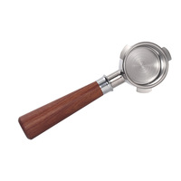 Poignée de machine à café sans fond en acier inoxydable enrichi en platine, 54 mm, design moderne et minimaliste, compatible avec les modèles 870/880