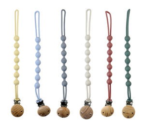 Mâcher soins infirmiers dentition sucette chaîne porte-mamelon sangle support pinces perles de Silicone sucette Clip chaîne pour enfants sucette - Product Image 2