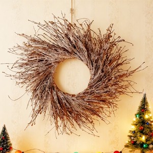 Branches naturelles guirlande de <span class=keywords><strong>porte</strong></span> de Noël couronne d'arbre pour les fêtes de célébration pour la décoration intérieure ornement extérieur festif - Product Image 5