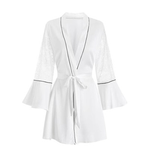 Peignoir d'été Meishilan en polyester à manches longues avec col châle sans bretelles, style 131 - Product Image 2