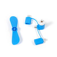 Ventilateur USB-C miniature personnalisé avec logo, cadeaux de marque personnalisés, câble 3 en 1, ventilateur pour téléphone portable, compatible avec tous les téléphones mobiles