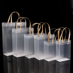 Bolsa de PVC Transparente con Asa, Bolsa de Regalo de PVC, Bolsas de Regalo de Plástico Transparente, Elegantes Bolsas de Regalo de Plástico Transparente - Product Image 2