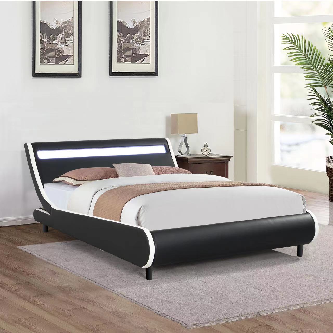 Classic home king bed frame design furniture