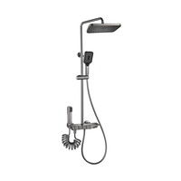 Haute qualité en laiton matériel bain douche mitigeur mitigeur motif de pulvérisation souple Offre Spéciale Piano bouton conception poli
