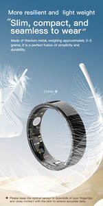 Smart Ring OEM 2025 Health Tracker Ring Kompatibel für Android 9.0 und iOS 10+ mit APP, Gesundheitsmonitor, IP68, Schlafmonitor - Product Image 3