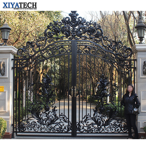 Fabricantes de XIYATECH, puerta de entrada de hierro forjado, puertas batientes para Villa, sistema de puerta de valla de Metal de diseño especial para puerta de acero de seguridad - Product Image 6