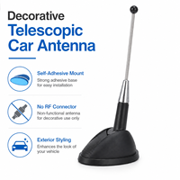 Antenne de toit de voiture télescopique décorative factice, style extérieur, fixation adhésive, décoration de toit automobile, OEM ODM personnalisé