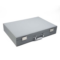 Valise à lunettes à double compartiment de très grande capacité avec plateaux amovibles pour l'organisation de la maison et du bureau.