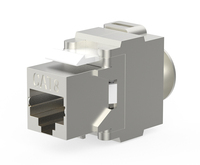 Jack Keystone Terlindung SFTP Cat8 RJ45, Jack Modular Alloy Seng Terlindung FTP Cat6a/Cat7/Cat8, Jack Keystone Cat 6