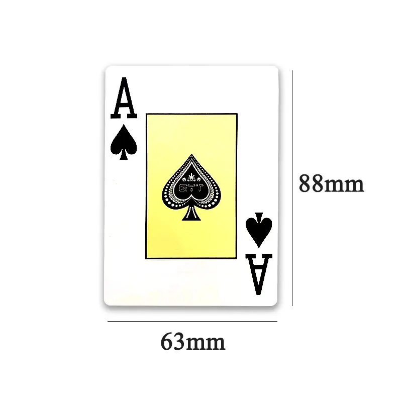 100% kartu bermain plastik Nomor besar Texas Hold'em papan permainan kartu Poker grosir dua sisi versi Matte
