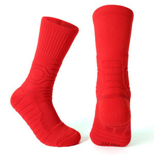 Professional Sports <b>Socks</b> <b>Long</b> Elite High Top Breathable Sweat Absorbent One Size Solid Color Medium Tube - Product Image 4