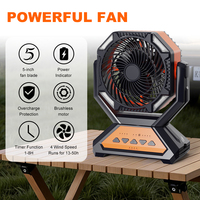 Ventilador de Camping Recargable OEM/ODM con Oscilación, 16000mAh, Linterna LED y Función de Banco de Energía