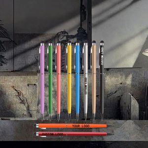 Stylo à bille en métal élégant avec logo personnalisé et stylet tactile pour l'assurance, l'automobile et l'éducation - Product Image 2