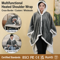Plaid chauffant en flanelle épaisse pour l'hiver, protection sûre, contrôle multi-niveaux de chaleur, style européen-américain, salon