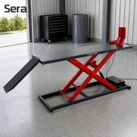 Sera JML-400 – Nouvelle table élévatrice hydraulique à ciseaux en acier pour moto, capacité 880 LB, entraînement électrique, garantie 18 mois