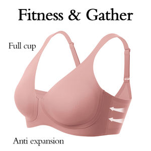 สปอร์ตบราไร้รอยต่อบราเสริมหน้าอกใหญ่สำหรับ3XL หน้าอกใหญ่ทรงถ้วยไร้95F ไร้น้ำนมป้องกันการขยายตัว - Product Image 6