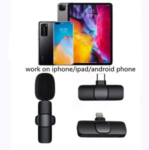 Vente en gros en usine Microphone cravate stéréo portable sans fil Interview en direct en plein air Mini micro cravate antibruit - Product Image 3