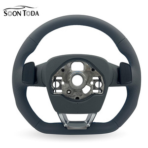 Volante Deportivo de Cuero Negro SOON TODA con Levas de Fibra de Carbono para <span class=keywords><strong>Audi</strong></span> A3 2012-2022 ZC-Q3-P5 - Product Image 2