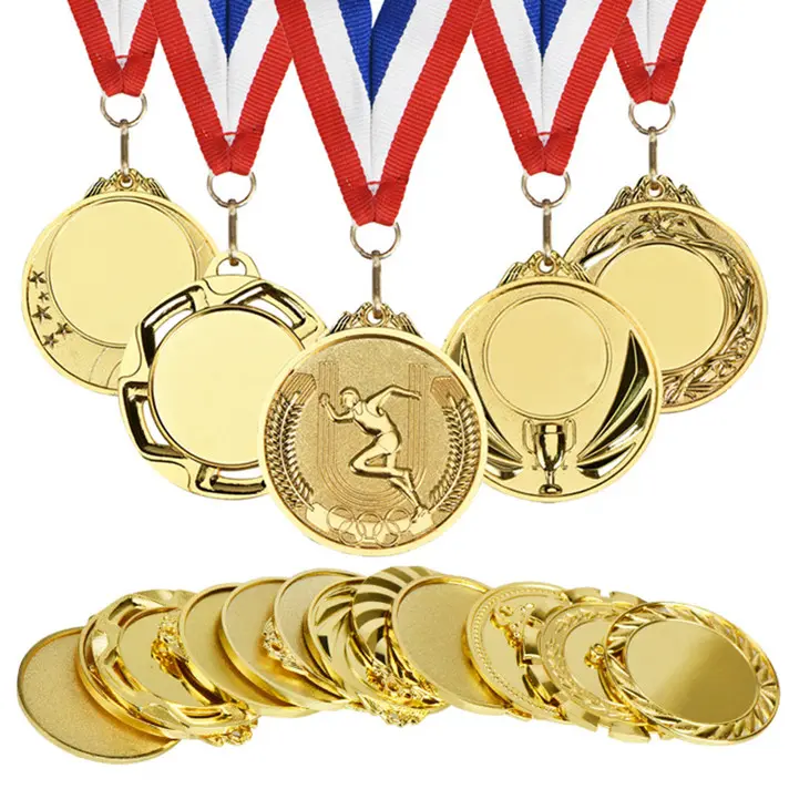 Amazon Vendita Calda Bianco Premio Run Gara Metallo Oro Argento Medaglia Medaglie di Bronzo Su Ordinazione