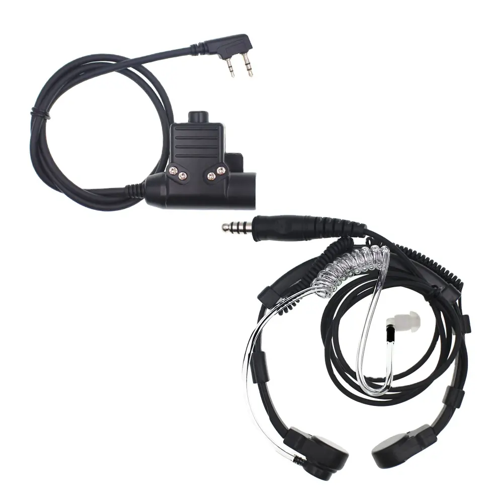 U94 PTT Cable Plug Headset Adapter Z113 Standard Version for Motorola Kenwood TYT BAOFENG Walklie Talkie 5R Radio Hunting