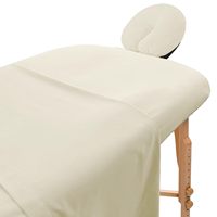 Ensemble de draps de massage en polyester brossé doux pour spa, drap-housse, drap plat, housse de repose-tête, logo personnalisé