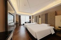 Ensemble de meubles de chambre d'hôtel cinq étoiles du Jiangxi, lit moderne en bois massif sur mesure, chaise en tissu pour appartement et villa, écologique, garantie 5 ans