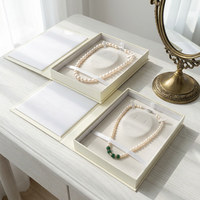 Boîte de rangement pour colliers de style livre vintage, type à rabat, étui à bijoux pour perles, emballage cadeau pour la vente au détail