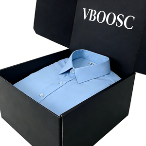 Boîte d'emballage pour vêtements avec revêtement UV, boîte en carton ondulé de luxe, boîte cadeau personnalisée, boîtes d'expédition noires pour petites entreprises - Product Image 3