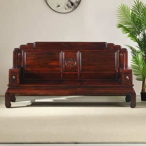 Meuble en bois de style Ming en acajou à feuilles larges, nouveau mobilier chinois multifonctionnel, style national simple, mobilier africain en bois. - Product Image 5
