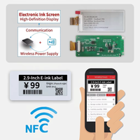 Label Rak Elektronik E-Ink Hitam/Putih 2,9 Inci 296x128 Tanpa Baterai, Nirkabel, Pintar, untuk Gudang & Inventaris Ritel