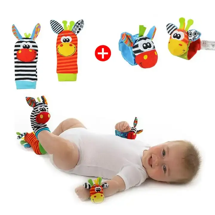 Bebek erken eğitim karikatür sevimli oyuncak çıngırak yenidoğan ticaret çorap