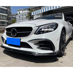 Alerones Delanteros para Mercedes Benz W205 A205 C43 AMG 2019 en Adelante, Divisores de Parachoques Delanteros, Aletas de Fibra de Carbono Real - Product Image 4