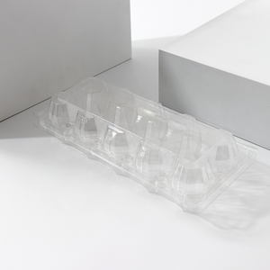 بيع من المصنع مباشرة صناديق التعبئة والتغليف المنتج نفطة تخزين المواد الغذائية واضحة الحيوانات الأليفة البلاستيك 10 ثقوب البيض مربع التعبئة والتغليف - Product Image 3