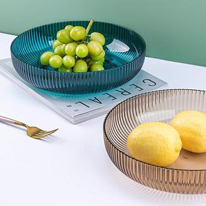 Assiette jetable écologique en verre, trois couleurs, motif fruits simples, style chinois, pour collations et repas quotidiens, cuisine sèche - Product Image 2