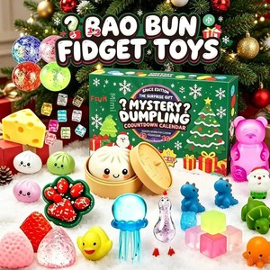 Calendrier de l'Avent 2026 : Compte à rebours des Raviolis Mystères – Jouets Squishy Aléatoires en Forme de Bao Bun, Anti-stress, Unisexe, Tous Âges - Product Image 2