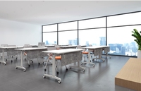Bureau moderne Salle de réunion Table pliante avec roue Bureau de formation pliable