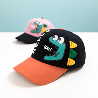Gorras de béisbol de algodón con estampado de dinosaurio para bebé, gorros con bordado de dinosaurio personalizado, moda de verano