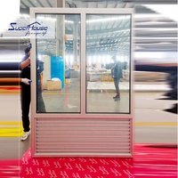 Fenêtre d'hôtel USA personnalisée Holiday inn Home 2 fenêtre et porte en aluminium anodisé standard avec PTAC