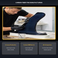 Palmes de plongée en apnée ultra-légères en fibre de carbone bleu-noir, poche intégrale en silicone, dureté personnalisée, longueur 105 cm, compétition OEM
