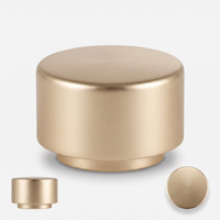 Capsules de flacons de parfum haut de gamme en Zamac, de qualité luxe, en métal plaqué or rose, recyclables, en alliage de zinc, usinées CNC, usinage par électroérosion à fil