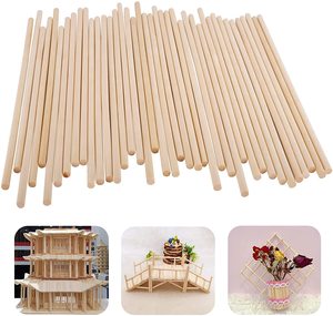 Wooden <strong>Dowel</strong> <strong>Rod</strong> Round Craft Sticks for Crafting Unfinished Natural Hardwood Sticks Wooden Broom Stick - Product Image 3