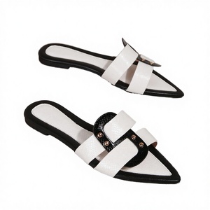 New Fashion Trend Platform Pointed Toe Open Toe <b>Slip</b>-On Women Summer Casual <b>Slide</b> Sandals - Product Image 2