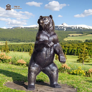 Уличные бронзовые статуи медведя гризли в натуральную величину - Product Image 1