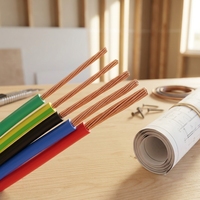 Cable Flexible de Cobre Trenzado Fino con Aislamiento de PVC RV H07V-K, Unipolar, 450/750V, 0.5mm-6mm, para Conexión de Equipos Electrónicos