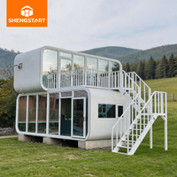 Maison conteneur portable Apple Cabin |   Structure en acier imperméable pour climatiseur, idéale pour hôtels, Airbnb, complexes hôteliers, bureaux et toilettes